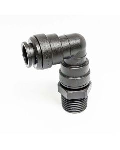 John Guest 12mm Tube OD x 1/2" BSPT Plastic Swivel Elbows Male