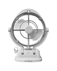 SPHERE VIENTO Fan & Light with USB A&C Outputs + Remote | WHITE