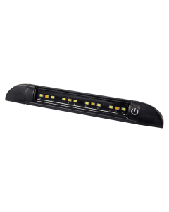 COAST RV 200mm Black Slimline LED Light with Switch - IP67 Amber & Std