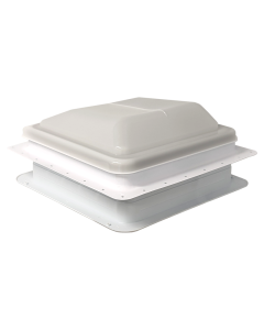Coast RV 14x14 White Wind-Up Roof Vent With 12V FAN