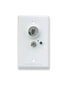 Winegard 12v White Wall Plate Power Supply, 2 Way, Cable Input