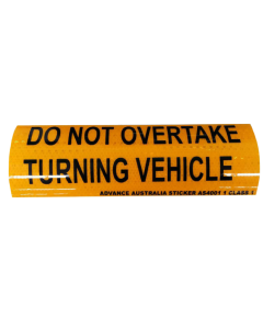 DO NOT OVERTAKE TURNING VEHICLE STICKER Sign