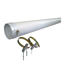 PICK UP ONLY - PVC Pole carrier & pair of brackets 100mmx2000mm