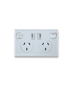 100 X DOUBLE USB Port Wall Socket Charger DUAL Power Receptacle Outlet AU Plug (Home use only)