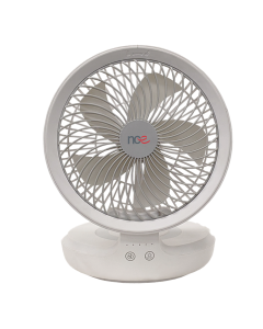 NCE 12 Volt White Oscillating Fan With Light 