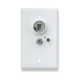 Winegard 12v White Wall Plate Power Supply, 2 Way, Cable Input