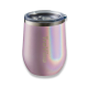 TraVino Vacuum Insulated Stemless Glitter Iridescent Wine Glass Cup Camping Hiking PINK